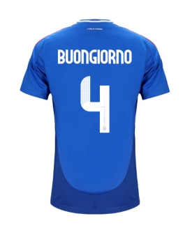 Italia Alessandro Buongiorno #4 Maglia Gara Casa Repliche Europei 2024